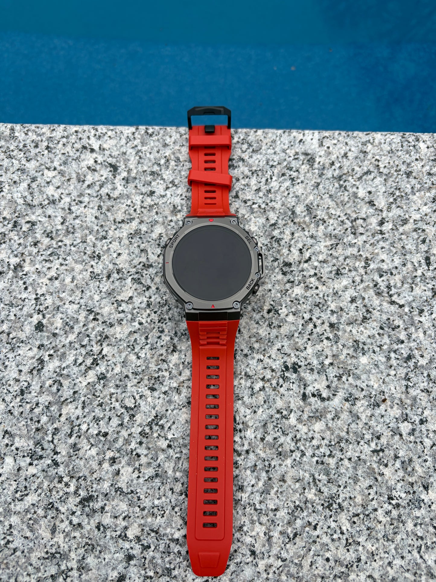 Forge Genesis rugged smartwatch in red, built for Australian worksites